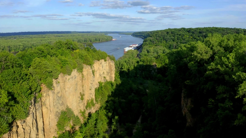 Whitewater Canyon in Dubuque Iowa, Aerial Drone