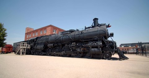 Wichita, Kansas / USA - June 3 2019: Vintage Old Santa Fe Train, Great Plains Transportation Museum