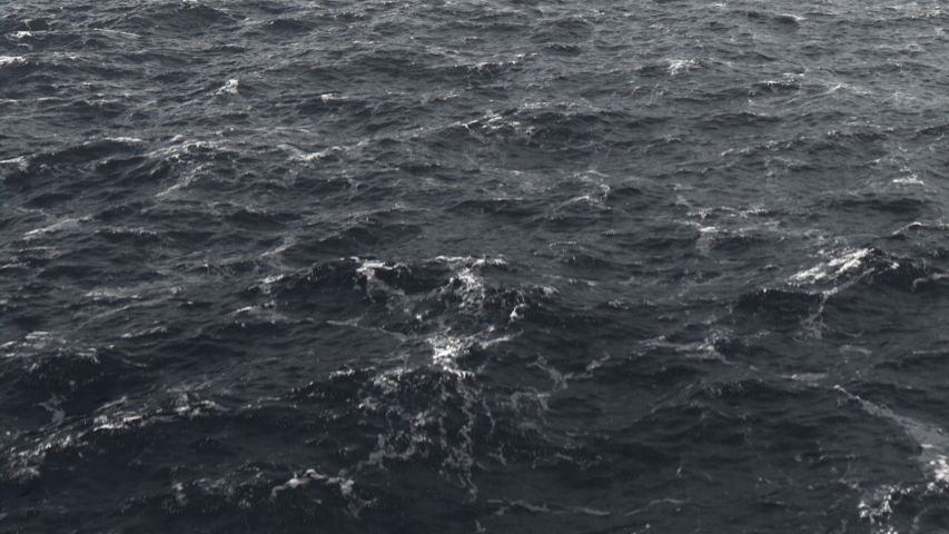 Flight Over The Stormy Ocean / Stormy North Sea. Production Quality footage in 4k Resolution, ProRes 4444 codec, 30 FPS.