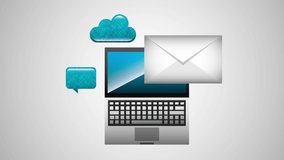 social media marketing with laptop ,hd video animation - Powered by Shutterstock - Get 15% off with code: PIKWIZARD15