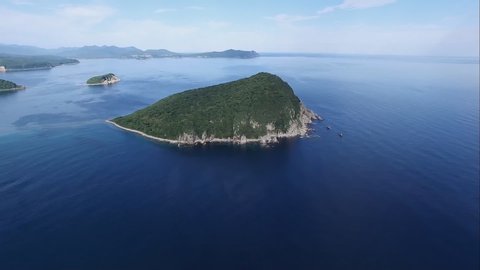 Aerial view of the Kuril Islands Nature Far East - Kuril Islands.