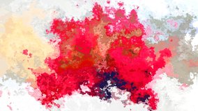 
abstract animated twinkling stained background seamless loop video - watercolor splotch effect - color hot pink, grey, beige, blue and white