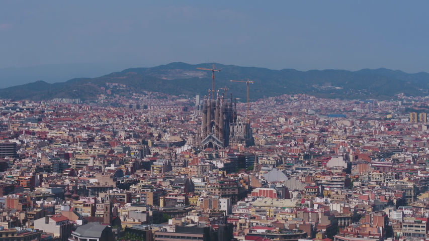 aerial video downtown barcelona spain on Stock Footage Video (100% ...