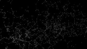 Abstract Network and Connect Moving Background. Dots Connected by Lines. Digital data and deep web concept. Video available in 4K FullHD and HD render footage