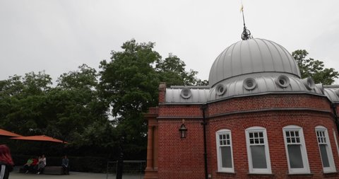 Greenwich , London / United Kingdom (UK) - 06 23 2019: Greenwich Royal Observatory Of The Meridian Line