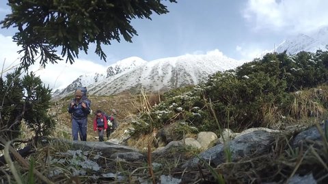 Uttarkashi , Uttarakhand / India - 08 19 2019: Himalayan mountaineers