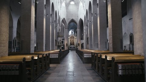 Turku / Finland - 08 19 2019: Turku Cathedral Interior