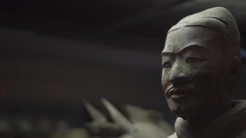 Xi'an / China - 08 23 2019: Close up of Terracotta Warrior