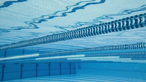 Olympic Swimming pool underwater background. Stockvideó