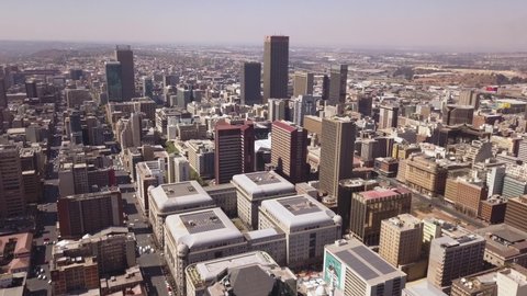 Aerial view over Johannesburg, South Africa