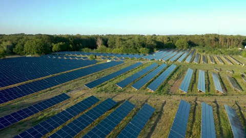 Solar Panel Farm Aerial Renewable Energy