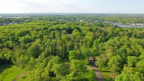 This video shows beautiful aerial views of Thompson Park in Monroe Township, New Jersey. 