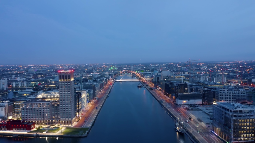 Spectacular 4K aerial footage, Dublin City.