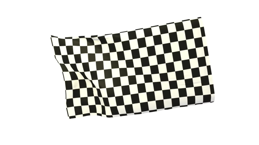 Checkered Flag Waving On a : vidéo de stock (100 % libre de droit