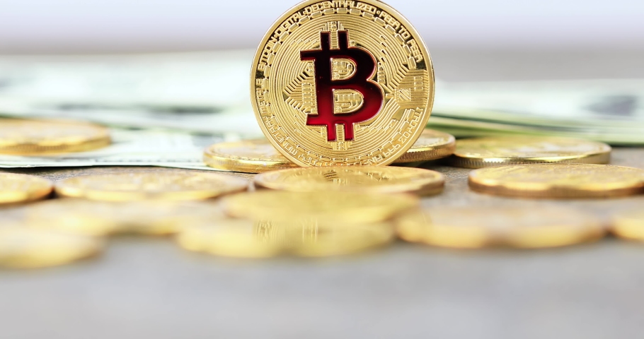 Hundred Dollar Bills and Bitcoin Coins image - Free stock photo ...