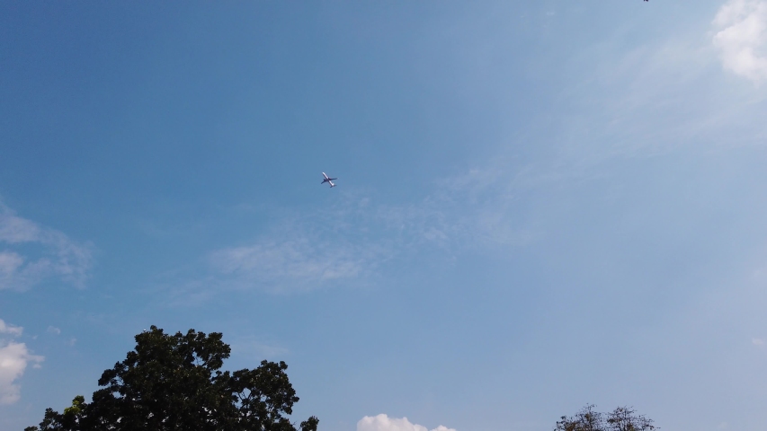 Low Altitude Flying Airplane, Worms Eye View