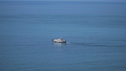 Pleasure boat in the Black sea
