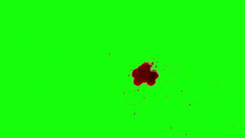 4k Blood Drop Soak Green Screen Stock Footage Video (100% Royalty-free