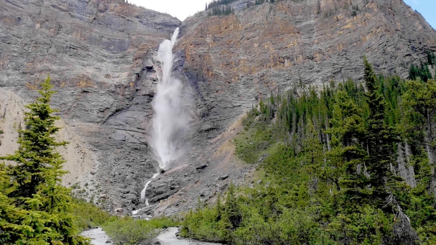 Amazing Takakkaw falls in Yoho National park, BC, Canada | Shutterstock HD Video #1036790201