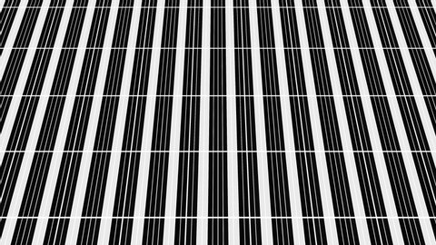 Graphic Pattern in Black and White that tilts up and moves, composed of geometric shapes in 16: 9 format