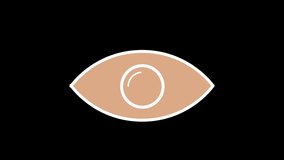 Simple blink eye animation. 
Moving eye ball motion. - Powered by Shutterstock - Get 15% off with code: PIKWIZARD15