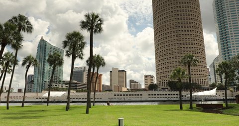 Downtown city skyline view of Tampa Florida USA 