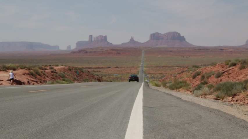 USA, MONUMENT VALLEY NATIONAL PARK-CIRCA AUGUST 2019--unidentified people inside the park

