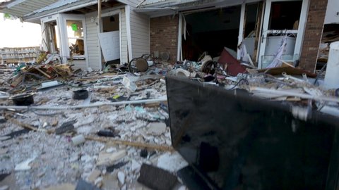 Home destroyed by a hurricane in the panhandle of Florida