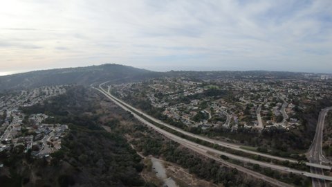 San Clemente Rose Canyon Aerial View - San Diego California USA