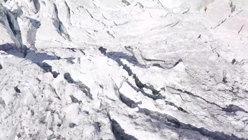 Aerial footage of the upper Grindelwaldglacier, Switzerland