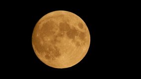 4 K video Full Moon on a dark sky