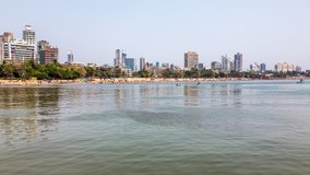 Girgaon Chowpatty Beach, Queen's Necklace time lapse