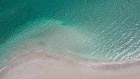 Aerial video footage of beach and sea 