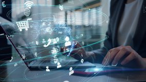 IoT (Internet of Things) concept. Communication network. - Powered by Shutterstock - Get 15% off with code: PIKWIZARD15