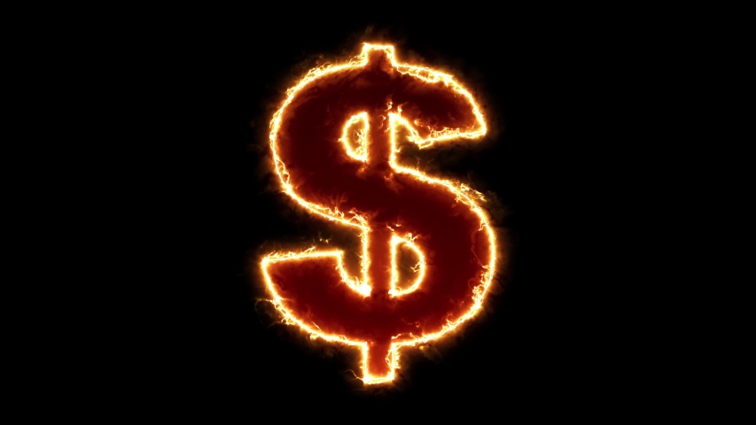 Neon light dollar sign on the wood background.… - Royalty Free Video