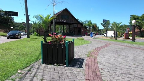 Beautiful view of Joinville city entrance (portico Joinville)