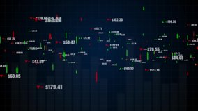 Candlestick graph chart with digital data, uptrend or down trend of price of stock market or stock exchange trading, investment and financial concept. - Powered by Shutterstock - Get 15% off with code: PIKWIZARD15