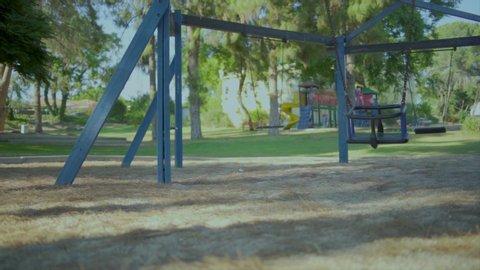 Illustration of a sad empty playground Video de stock