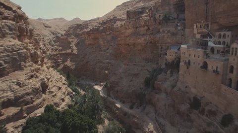 view of the Monastery of St. George, Judean Desert, Israel.