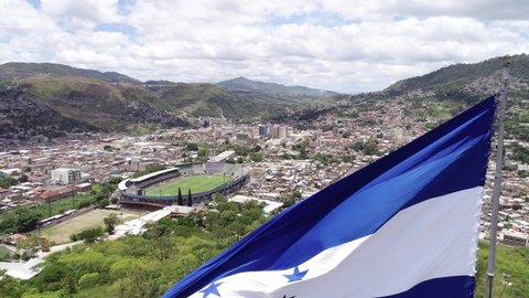 
Honduras flag in Tegucigalpa city