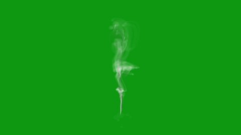smoke simulation effect in green screen. realistic smoke in green screen. 