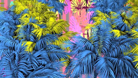Creative Fluorescent Color Layout Made Tropical Stock Photo 1312074653 ...