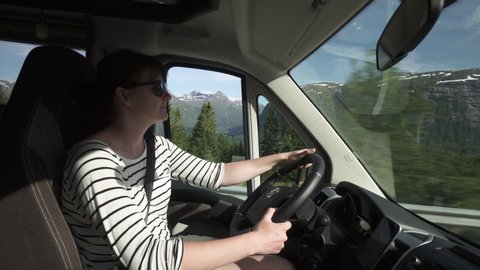 Lockdown: Cruising on the Highway With Magnificent View of Majestic Mountains - Geiranger Fjord, Norway