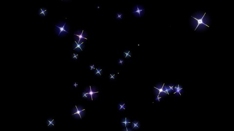 Flashing Stars Starry Sky Appear Disappear Stock Footage Video (100% 