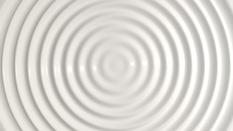 Top view of milk or cream or white souces animation with light reflections. 3d rendering. Seamless loop.