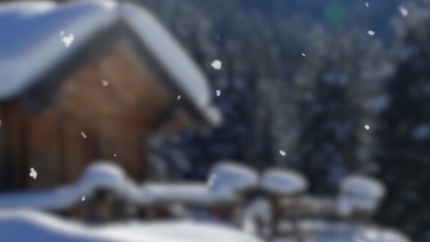 Beautiful Winter Landscape with Snowfall