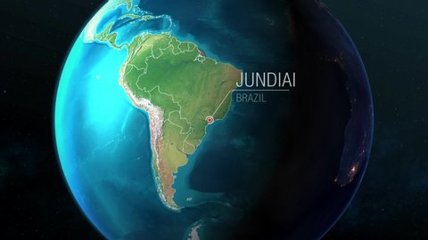 Brazil - Jundiai - Zooming from space to earth