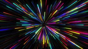 Abstract Colorful CG Motion Background  With Glowing Lines