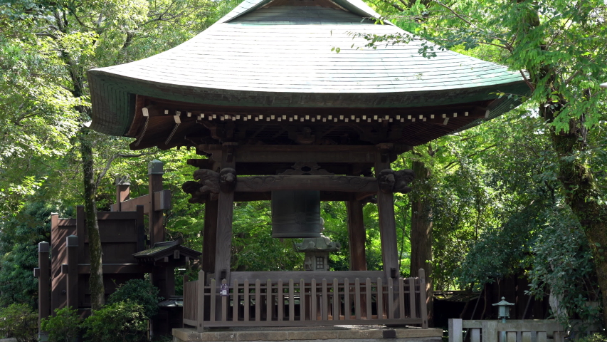 The Japanese temple bell house