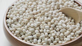 White small kidney beans HD 1920 × 1080 -  video footage.